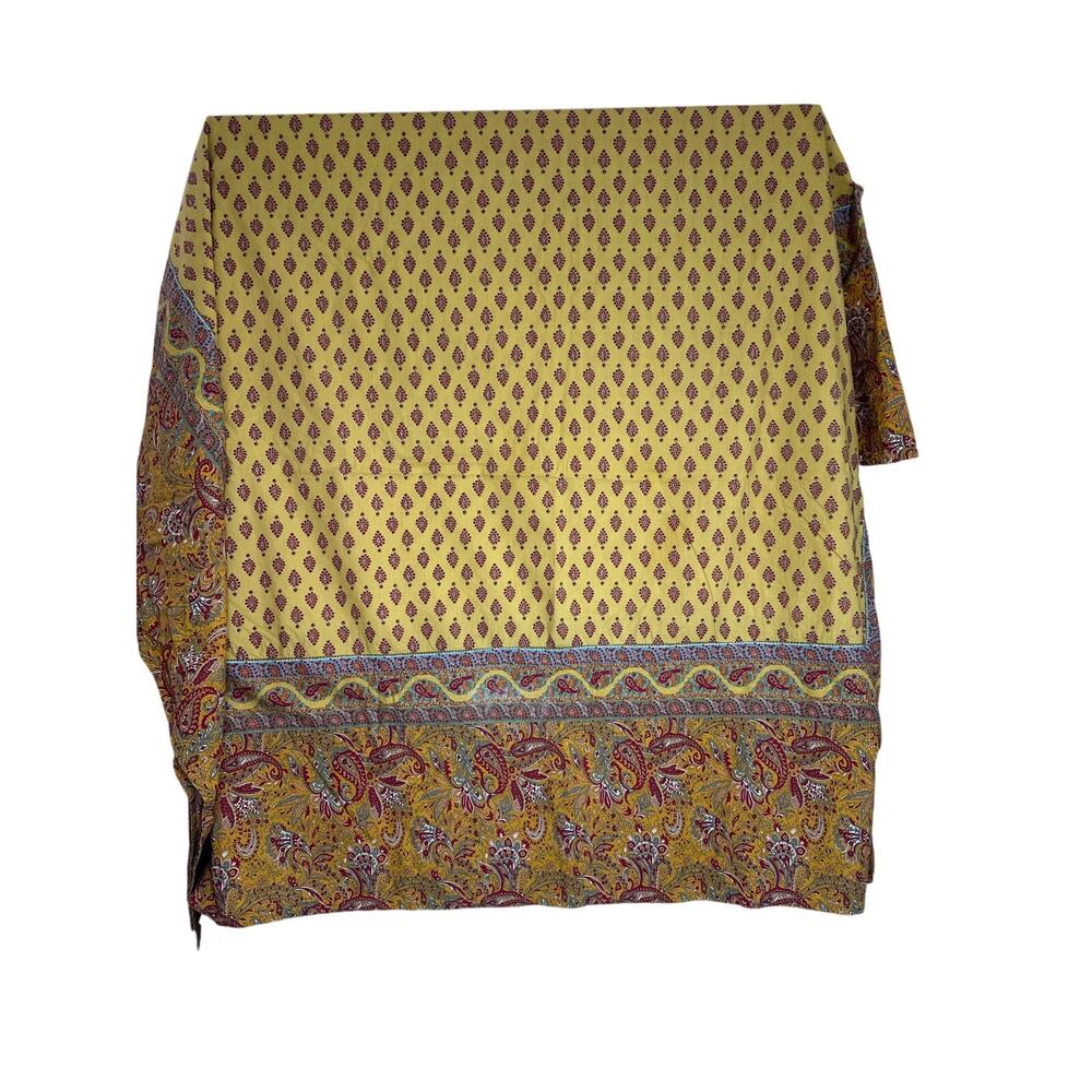 Williams Sonoma Dining Yellow Cotton French Country Provincial Linens Tablecloth